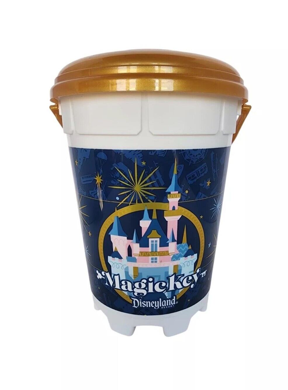Disneyland Resort Popcorn Bucket Magic Key Holder Castle Multicolor New